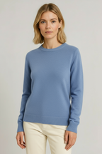 Damen Kaschmir Pullover mit Rundhalsausschnitt weich