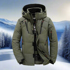 Herren Winterjacke mit Kapuze winddicht und warm