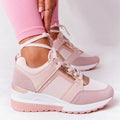 Damen Sneaker mit Keilabsatz und Reissverschluss