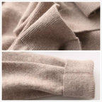 Herren Kaschmir Pullover mit Rundhals und V Ausschnitt