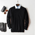 Herren Kaschmir Pullover mit Rundhals und V Ausschnitt