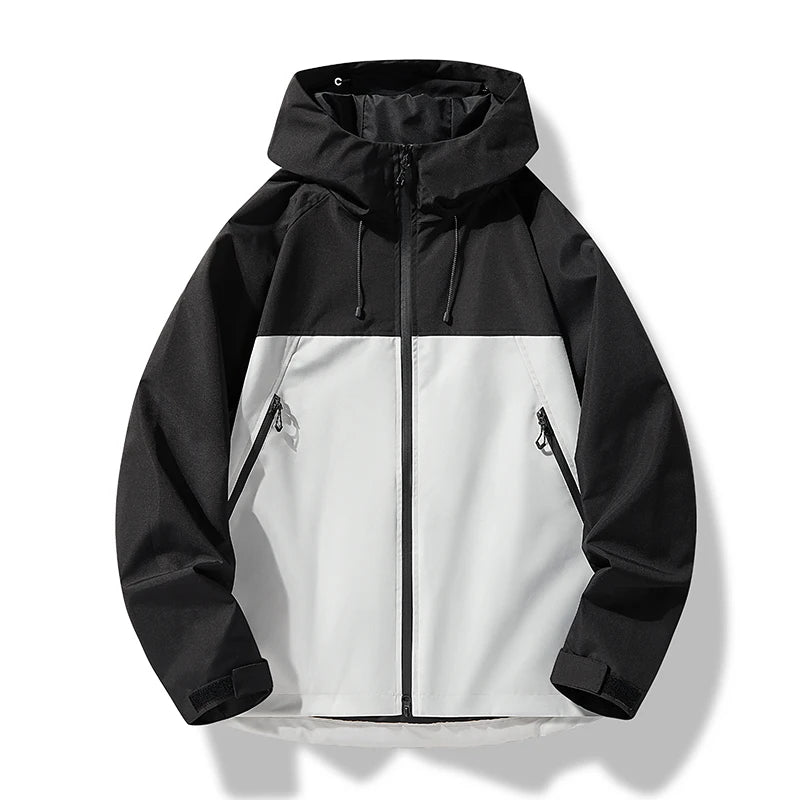 Herren Softshelljacke mit Kapuze und Reissverschluss
