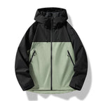 Herren Softshelljacke mit Kapuze und Reissverschluss