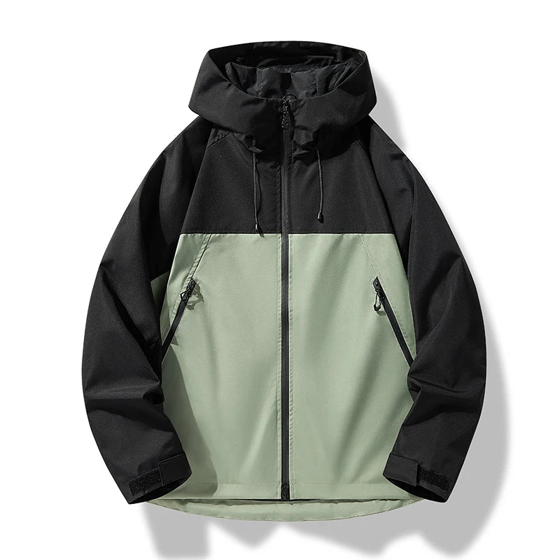 Herren Softshelljacke mit Kapuze und Reissverschluss
