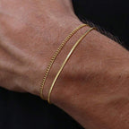 Herren Armband 2er Set aus Edelstahl