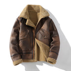 Herren Aviatorjacke mit Fellkragen