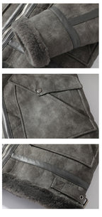 Herren Aviatorjacke mit Fellkragen