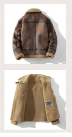 Herren Aviatorjacke mit Fellkragen
