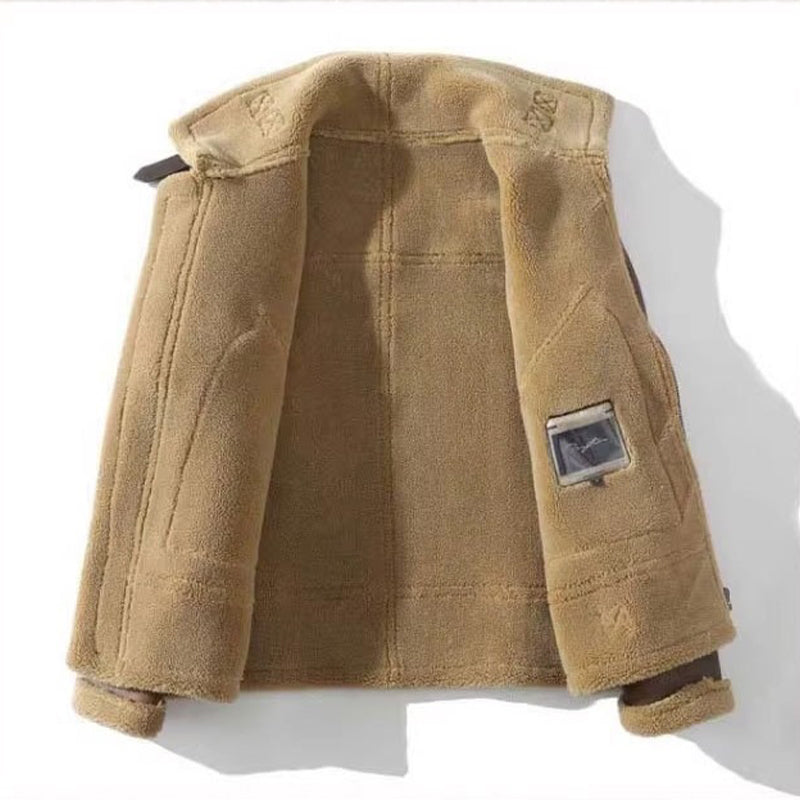 Herren Aviatorjacke mit Fellkragen