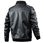 Herren Lederjacke mit Stehkragen
