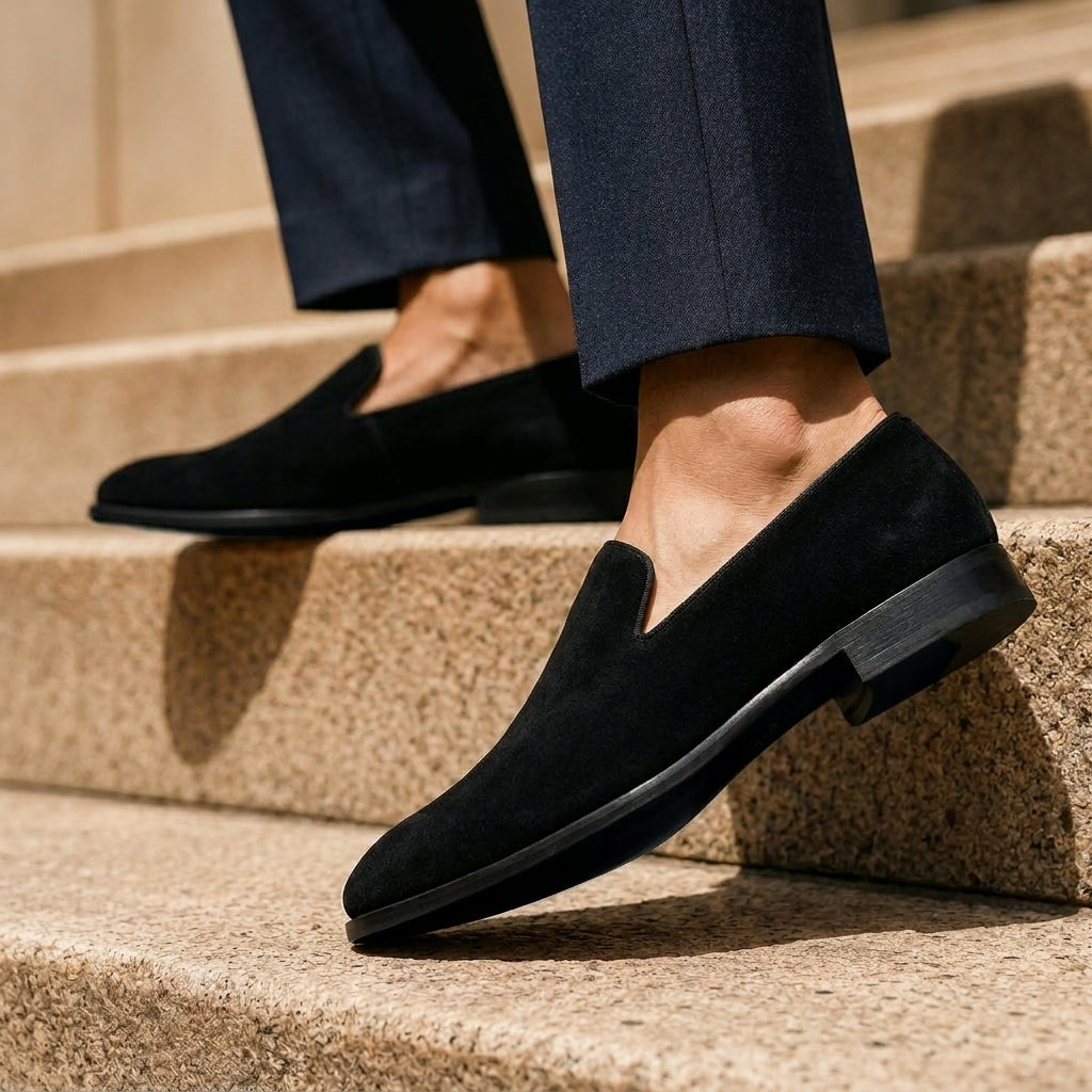 Herren Loafer zum Schlupfen aus Veloursleder