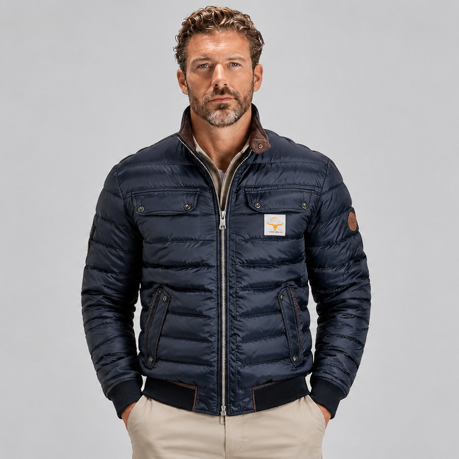 Herren Steppjacke mit Stehkragen