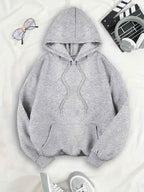 Damen Hoodie mit Leopardenstern auf dem Rücken