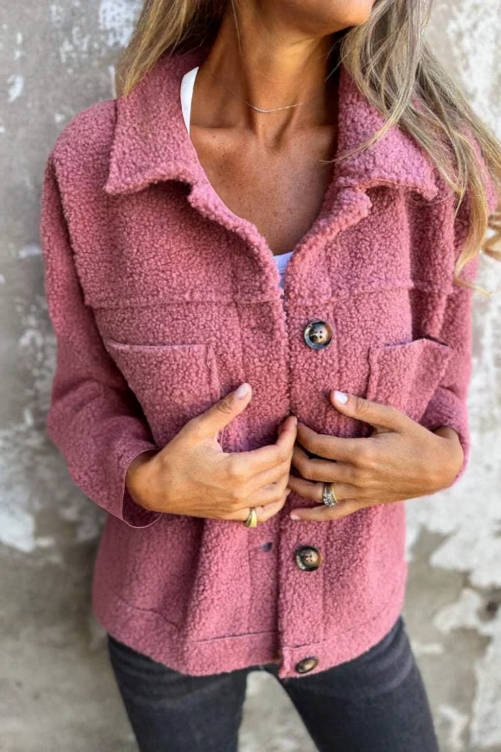 Damen kurze Jacke mit Reverskragen lässig für den Alltag