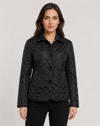 Damen Steppjacke mit Kragen und Knopfverschluss