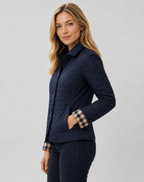 Damen Steppjacke mit Kragen und Knopfverschluss