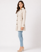 Damen kurzer Trenchcoat mit Reverskragen