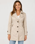Damen kurzer Trenchcoat mit Reverskragen