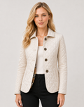 Damen Steppjacke mit Kragen und Knopfverschluss