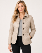 Damen Steppjacke mit Kragen und Knopfverschluss