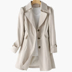 Damen klassischer Trenchcoat mit taillierter Passform