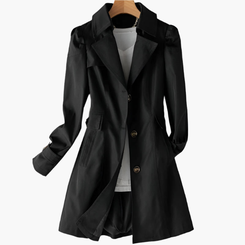 Damen klassischer Trenchcoat mit taillierter Passform