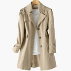 Damen klassischer Trenchcoat mit taillierter Passform