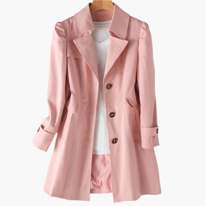 Damen klassischer Trenchcoat mit taillierter Passform