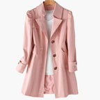 Damen klassischer Trenchcoat mit taillierter Passform