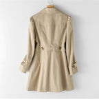 Damen klassischer Trenchcoat mit taillierter Passform