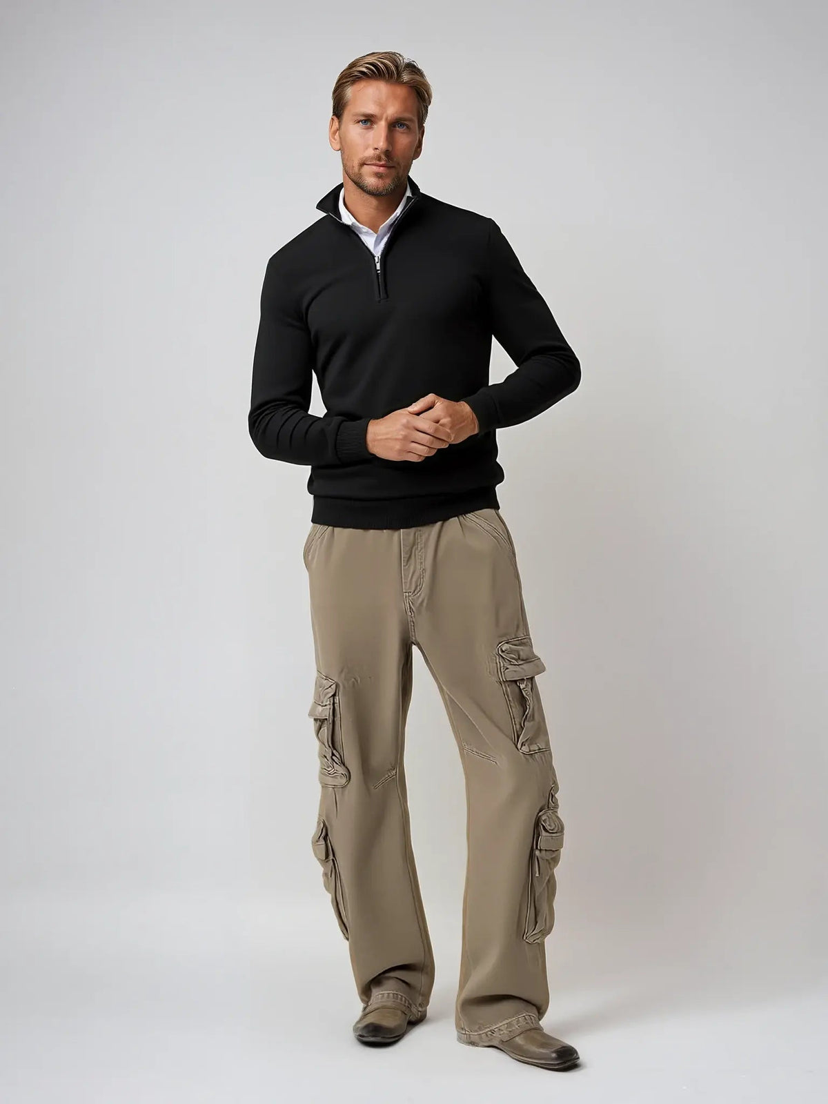 Herren Half Zip Pullover
