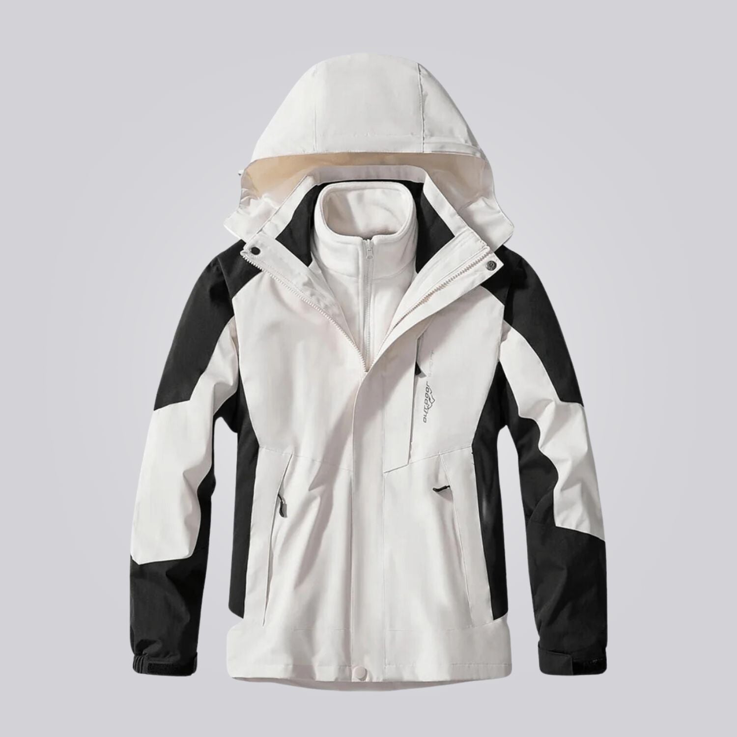 Damen 3 in 1 Jacke wasserdicht mit Kapuze