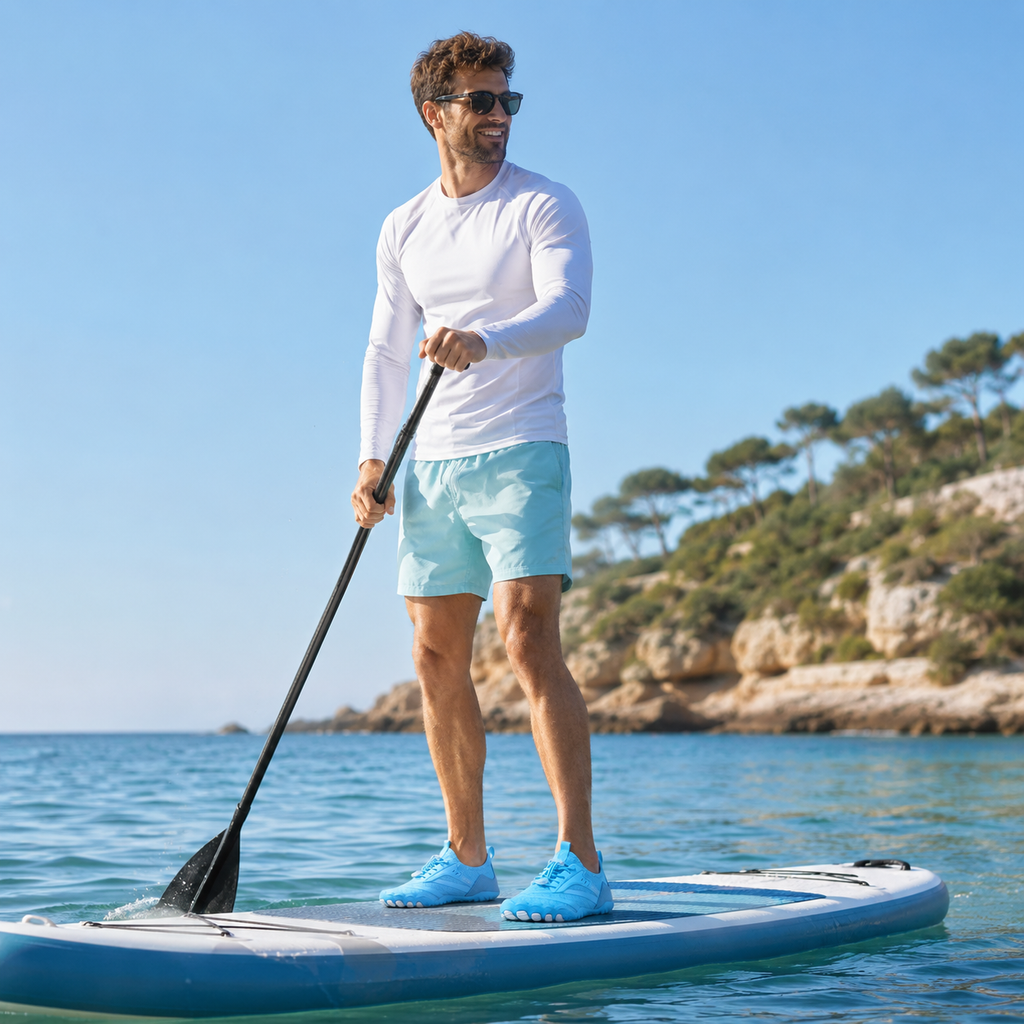 Herren Wasserschuhe schnelltrocknend mit Abflusslöchern