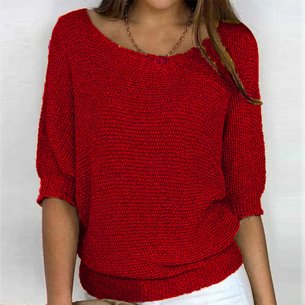 Damen Strickpullover mit lockerem Schnitt
