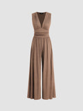 Chic ärmelloser Jumpsuit mit weitem Bein