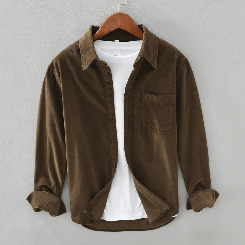 Herren warmes Cordhemd im Retro Stil