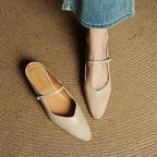 Damen Leder Mary Jane Mules