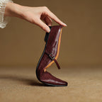 Damen Leder Mary Jane Mules