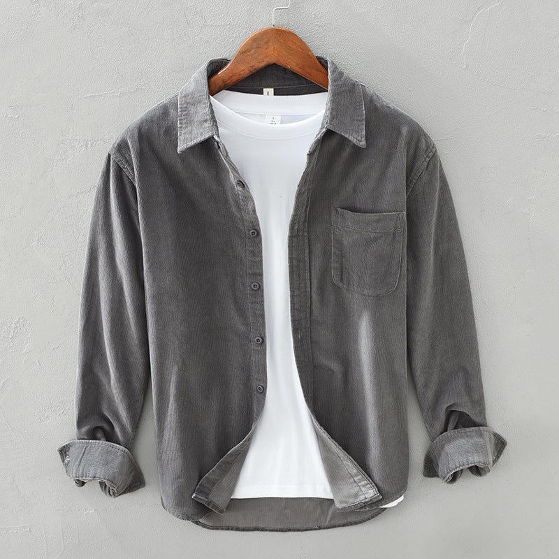 Herren warmes Cordhemd im Retro Stil