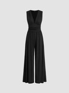 Chic ärmelloser Jumpsuit mit weitem Bein