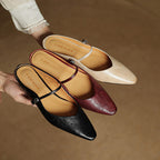 Damen Leder Mary Jane Mules