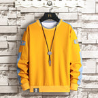 Herren Sport Sweatshirt mit Kontrastärmeln