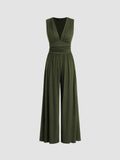 Chic ärmelloser Jumpsuit mit weitem Bein