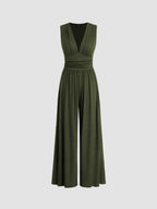 Chic ärmelloser Jumpsuit mit weitem Bein