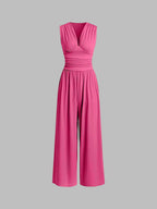 Chic ärmelloser Jumpsuit mit weitem Bein