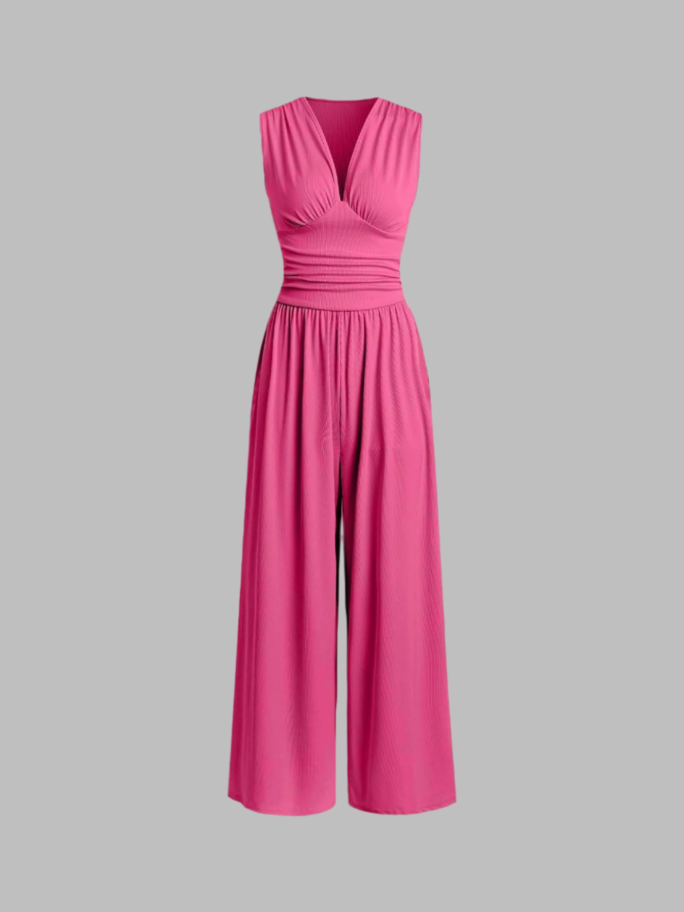 Chic ärmelloser Jumpsuit mit weitem Bein