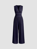 Chic ärmelloser Jumpsuit mit weitem Bein