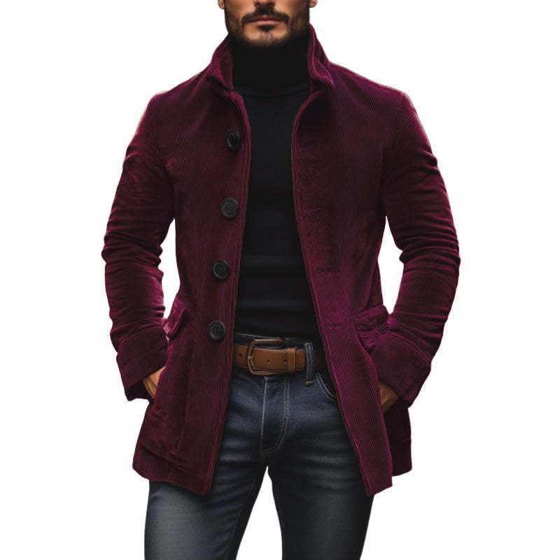 Herren Cordjacke mit Stehkragen