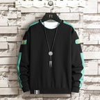 Herren Sport Sweatshirt mit Kontrastärmeln