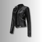 Damen Bikerjacke mit Stehkragen